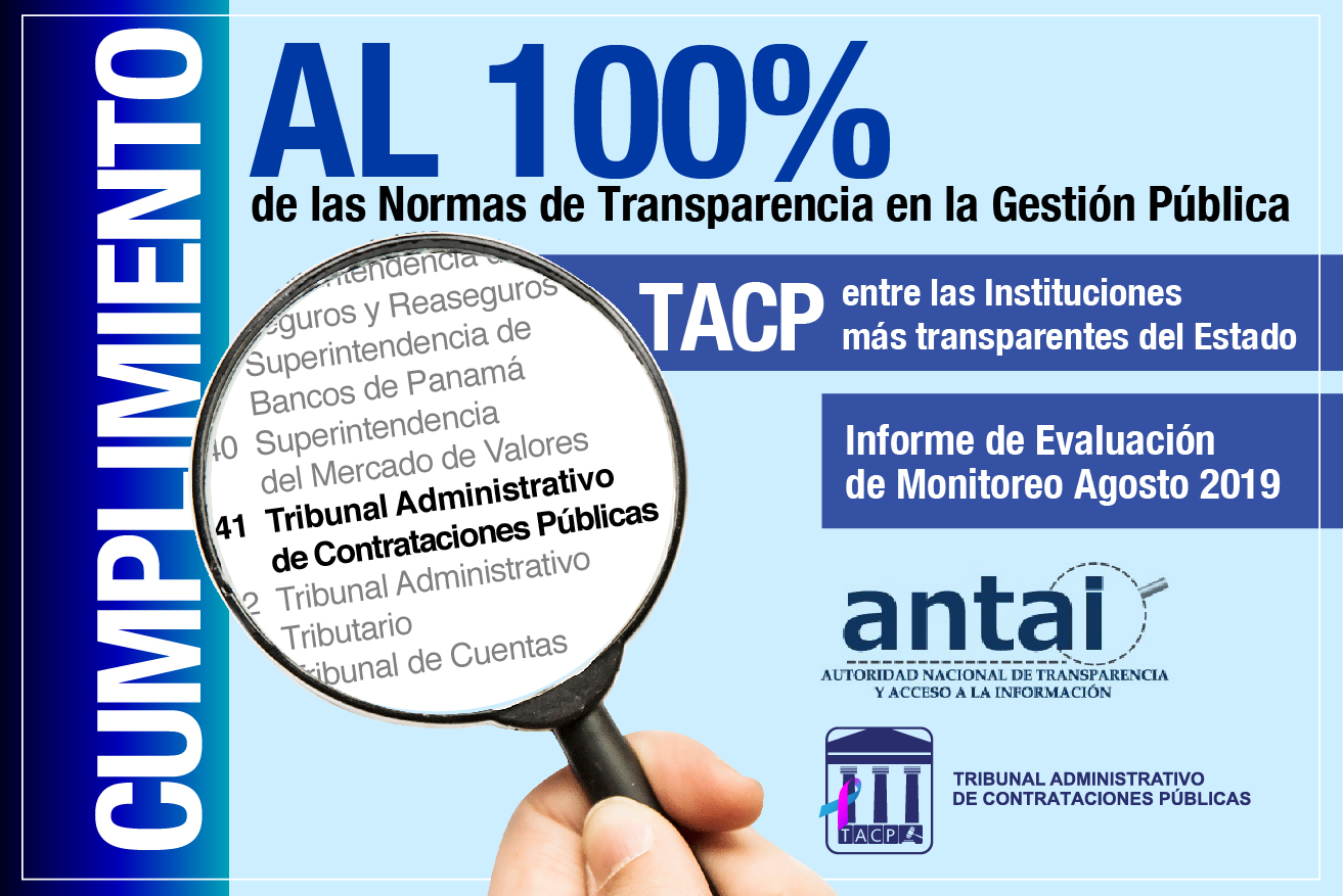 Informe De Evaluación De La Sección De Transparencia Agosto 2019 Tribunal Administrativo De 3364