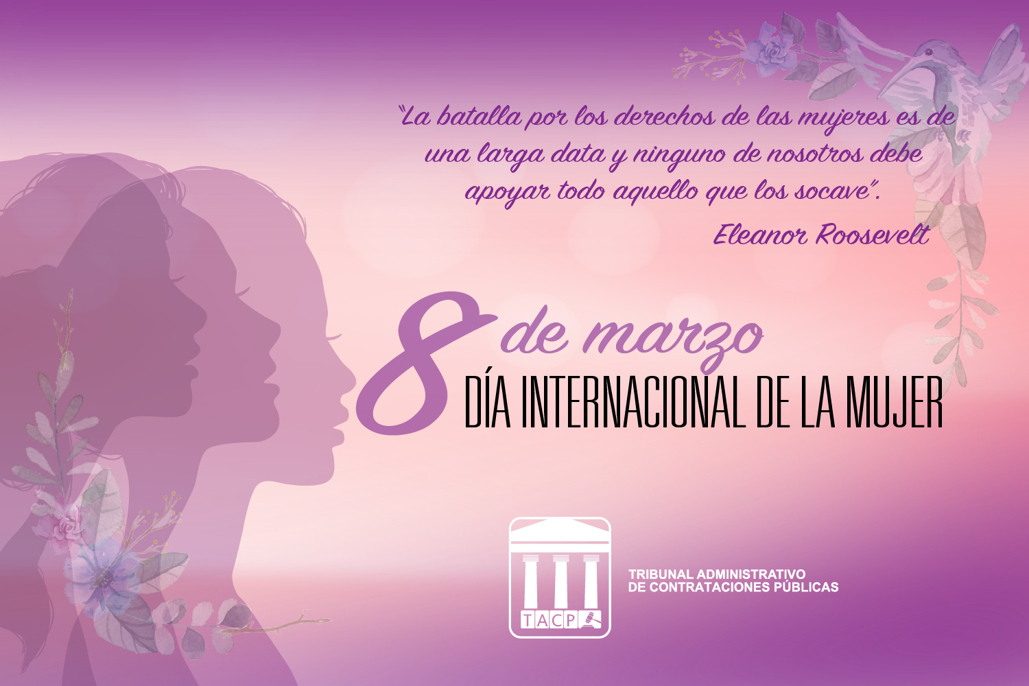 8 de marzo, Día Internacional de la Mujer – Tribunal Administrativo de  Contrataciones Públicas